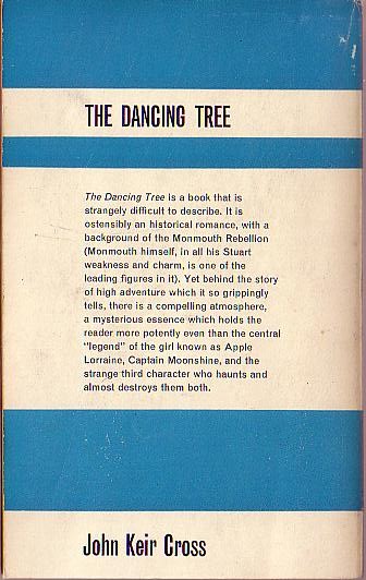 John Keir Cross  THE DANCING TREE magnified rear book cover image