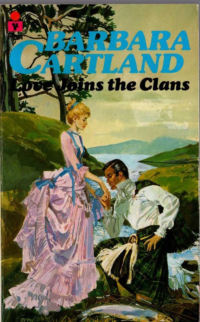 Barbara Cartland  LOVE JOINS THE CLANS front book cover image