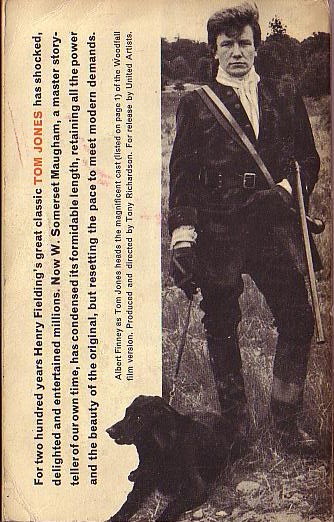 Henry Fielding  TOM JONES (Albert Finney) magnified rear book cover image