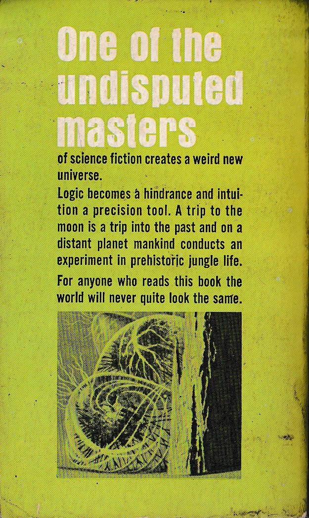 Raymond F. Jones  THE NON-STATISTICAL MAN magnified rear book cover image