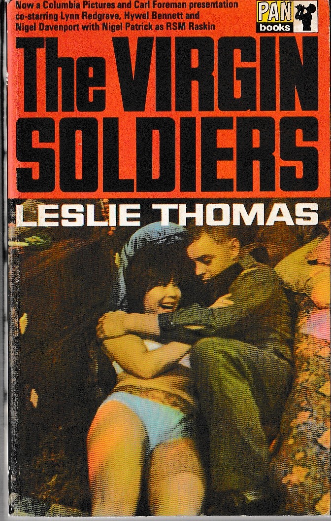 Leslie Thomas  THE VIRGIN SOLDIERS (Lynn Redgrave & Nigel Davenport) front book cover image