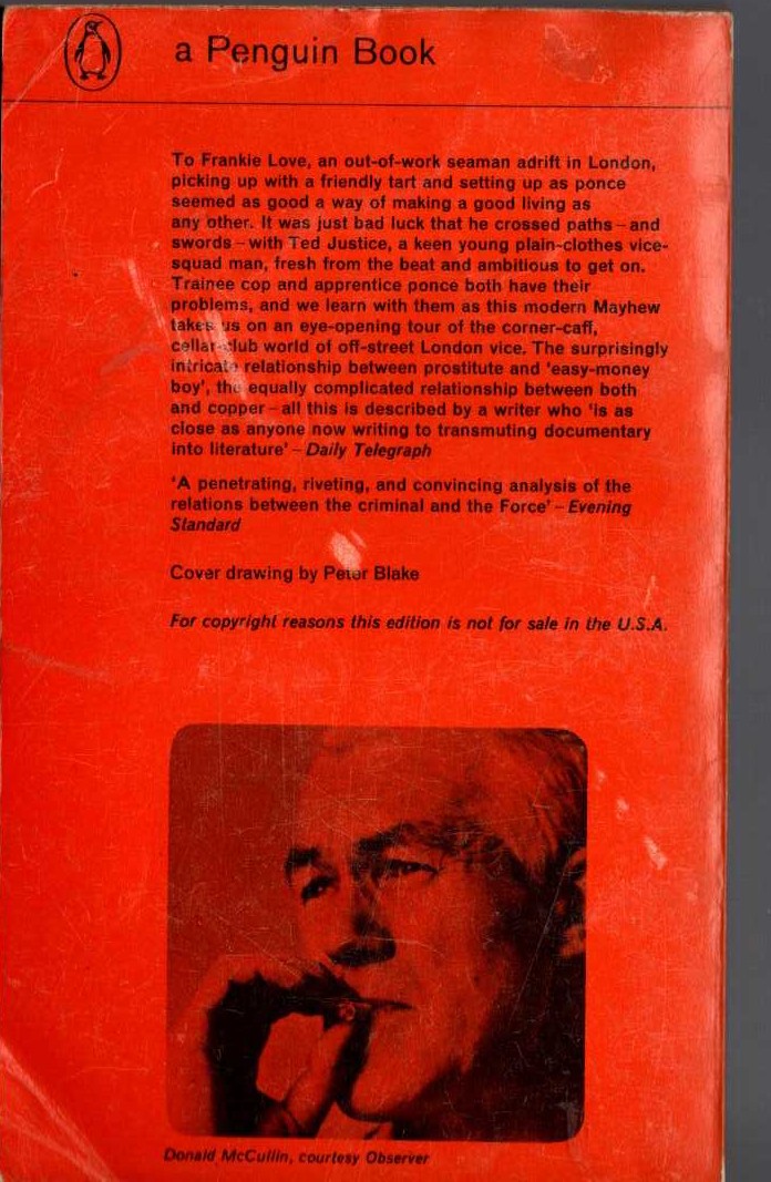 Colin MacInnes  MR LOVE AND JUSTICE magnified rear book cover image
