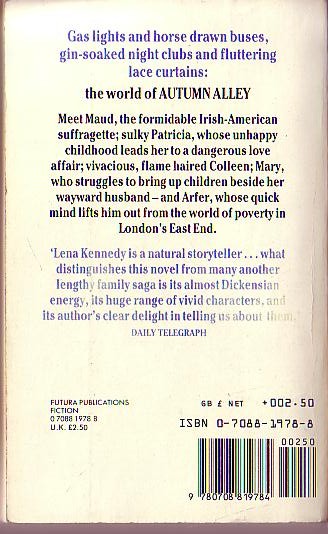 Lena Kennedy  AUTUMN ALLEY magnified rear book cover image