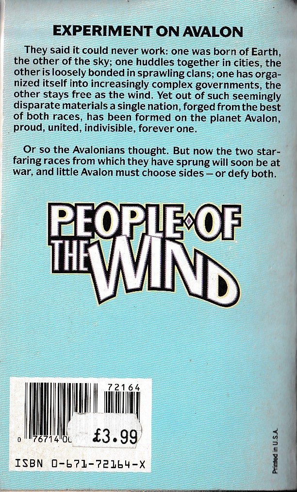 Poul Anderson  THE PEOPLE OF THE WIND magnified rear book cover image