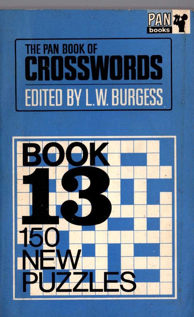 L.W. Burgess (edits) THE PAN BOOK OF CROSSWORDS BOOK 13 front book cover image