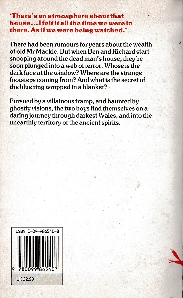Colin Dann  A LEGACY OF GHOSTS magnified rear book cover image