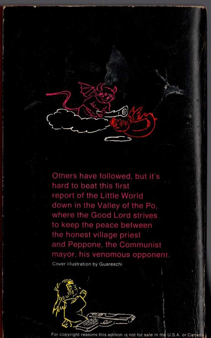 Giovanni Guareschi  THE LITTLE WORLD OF DON CAMILLO magnified rear book cover image
