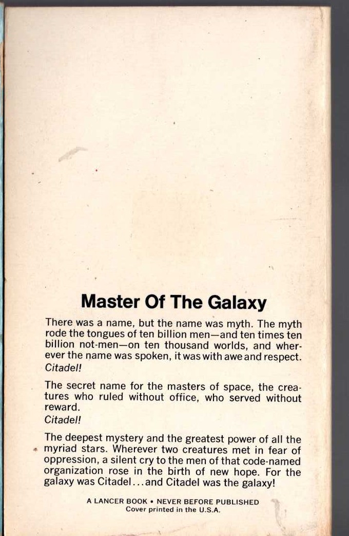 Lin Carter  STAR ROGUE magnified rear book cover image