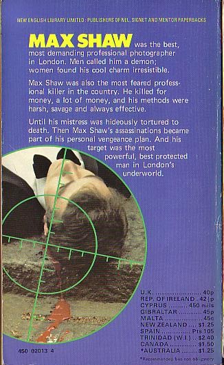 James Fairburn  THE HIT MAN magnified rear book cover image