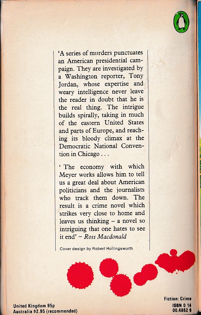 Lawrence Meyer  A CAPITOL CRIME magnified rear book cover image