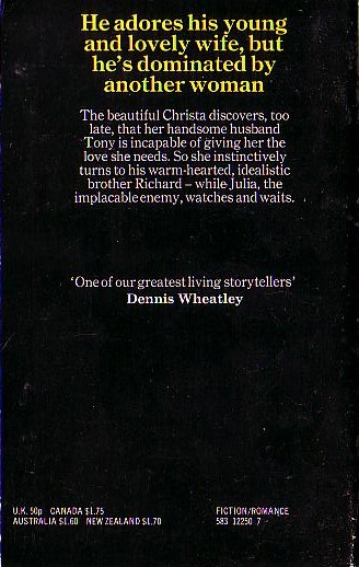 Denise Robins  THE BREAKING POINT magnified rear book cover image