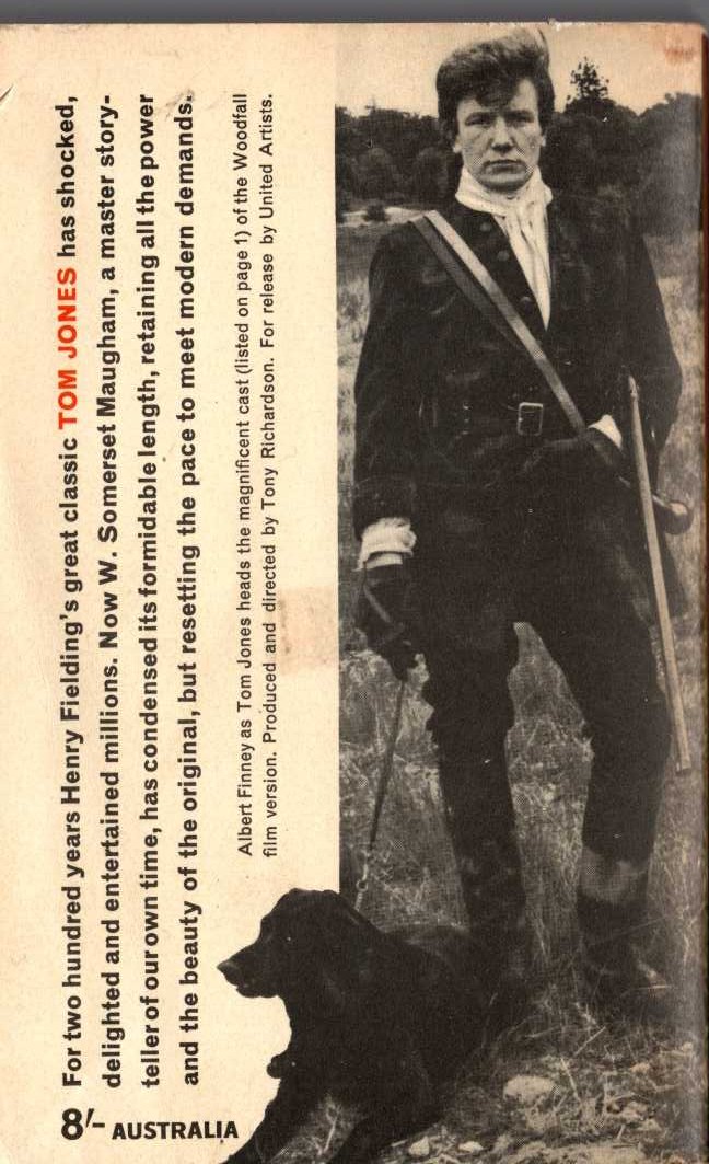 Henry Fielding  TOM JONES (Film tie-in) magnified rear book cover image