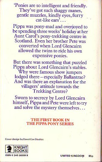 Judith M. Berrisford  PONY-TREKKERS, GO HOME! magnified rear book cover image