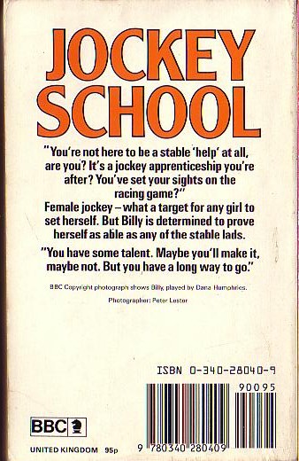 Michael Feeney Callan  JOCKEY SCHOOL (BBC TV) magnified rear book cover image