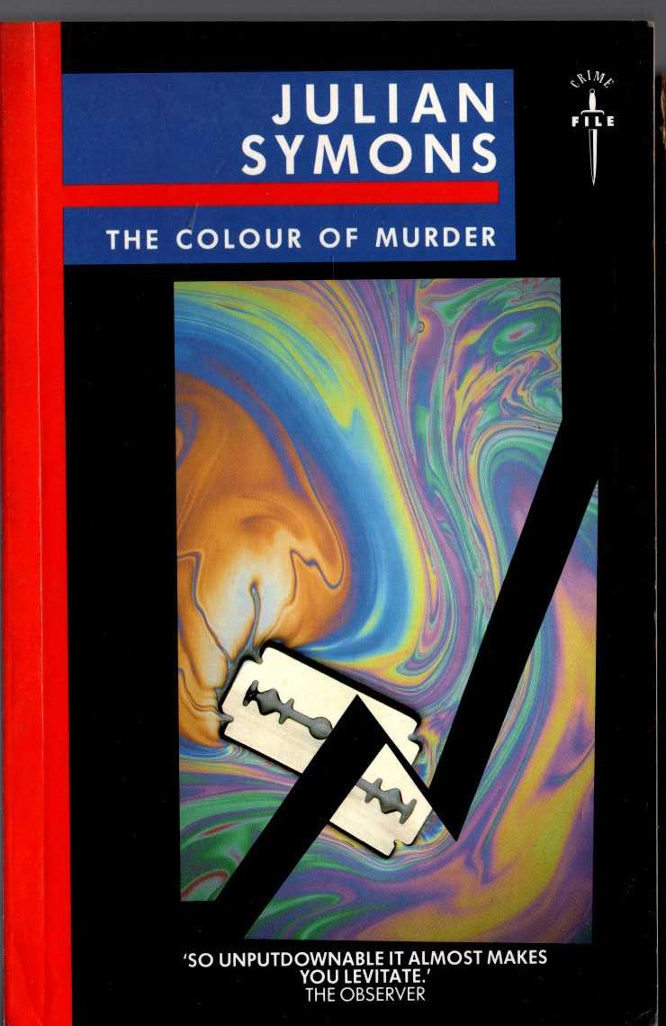 Julian Symons  THE COLOUR OF MURDER front book cover image