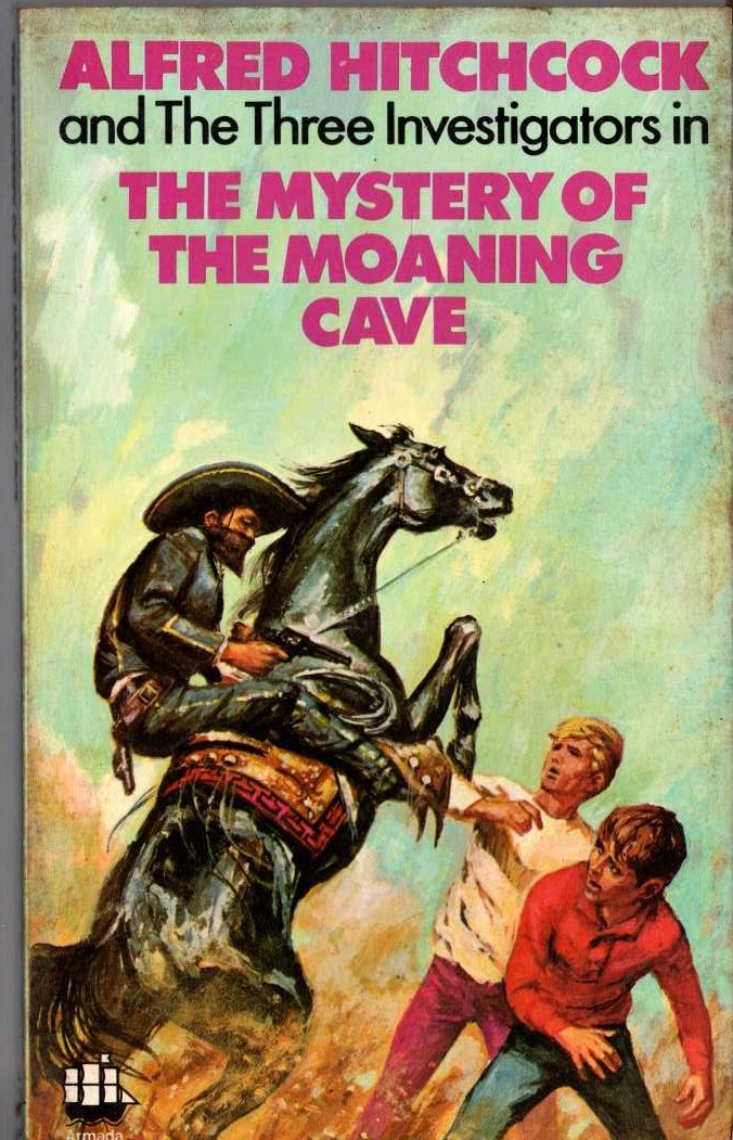 Alfred Hitchcock (introduces_The_Three_Investigators) THE MYSTERY OF THE MOANING CAVE front book cover image
