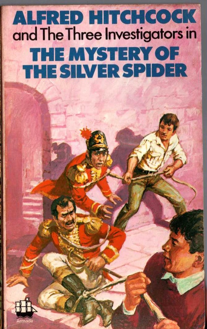 Alfred Hitchcock (introduces_The_Three_Investigators) THE MYSTERY OF THE SILVER SPIDER front book cover image