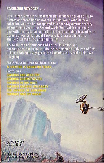 Fritz Leiber  SHIP OF SHADOWS magnified rear book cover image