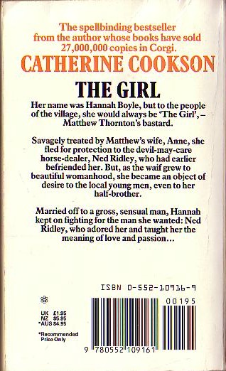 Catherine Cookson  THE GIRL magnified rear book cover image