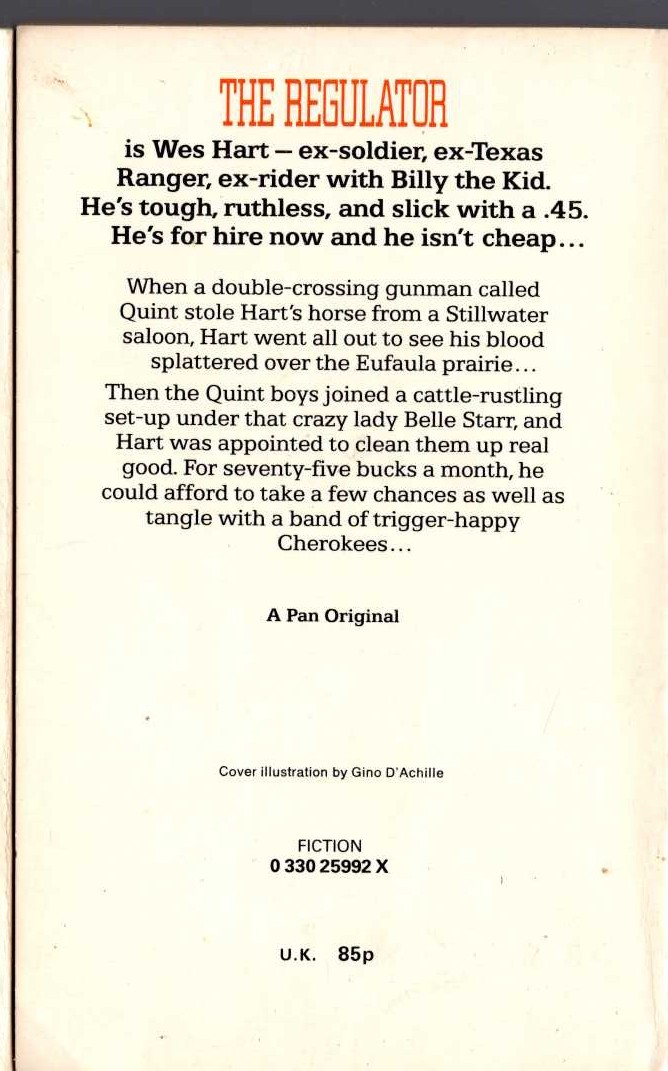 John B. Harvey  HART 1: CHEROKEE OUTLET magnified rear book cover image