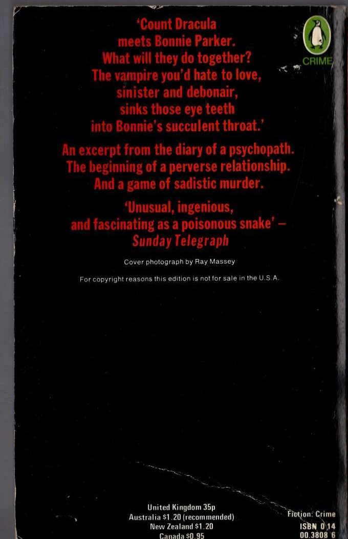 Julian Symons  THE PLAYERS AND THE GAME magnified rear book cover image