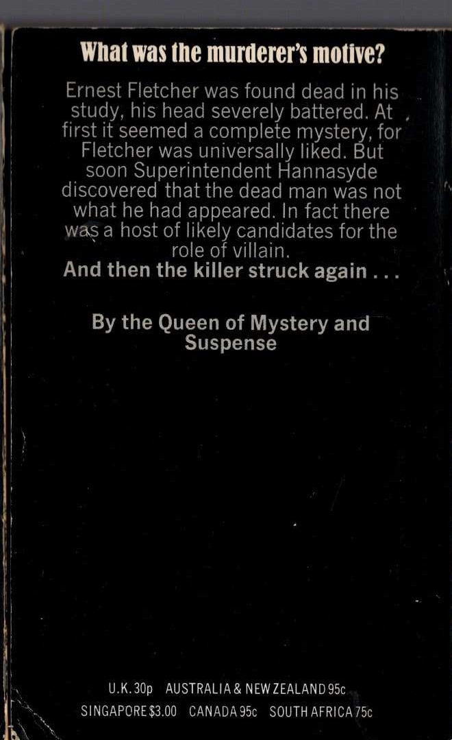 Georgette Heyer  A BLUNT INSTRUMENT magnified rear book cover image