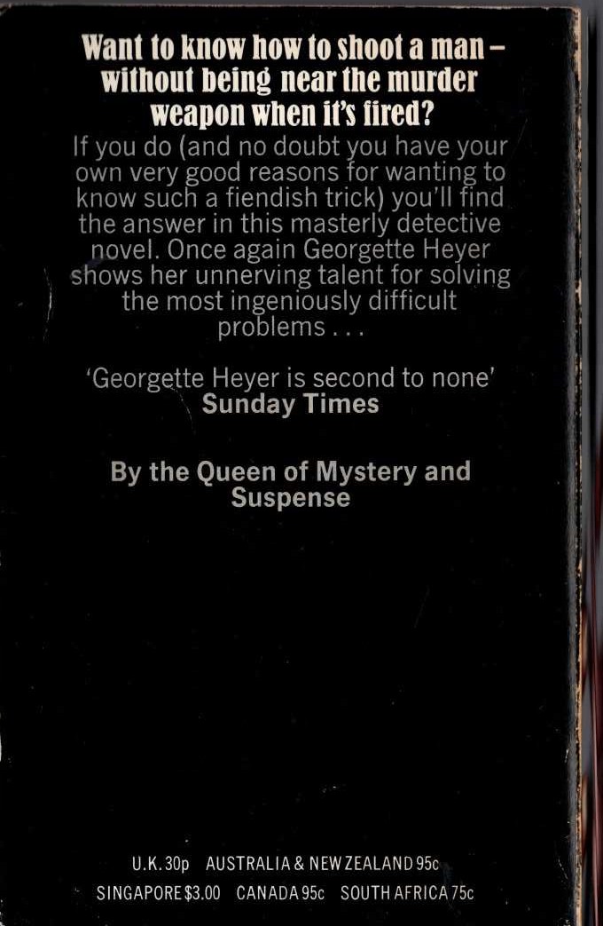 Georgette Heyer  NO WIND OF BLAME magnified rear book cover image