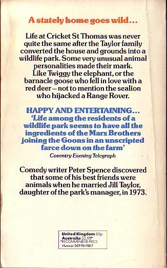 Peter Spence  SOME OF OUR BEST FRIENDS ARE ANIMALS magnified rear book cover image
