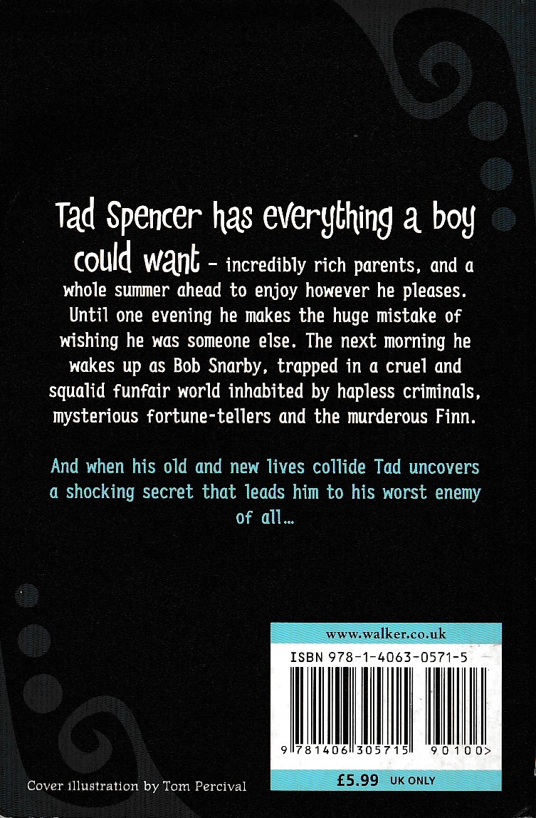 Anthony Horowitz  THE SWITCH magnified rear book cover image