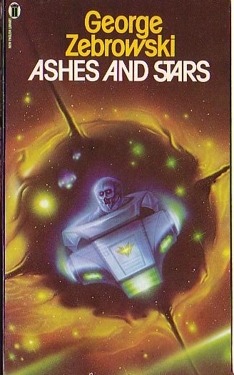George Zebrowski  ASHES AND STARS front book cover image