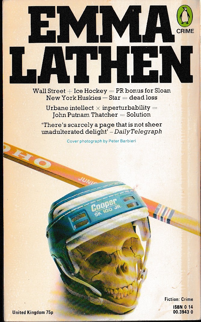 Emma Lathen  MURDER WITHOUT ICING magnified rear book cover image