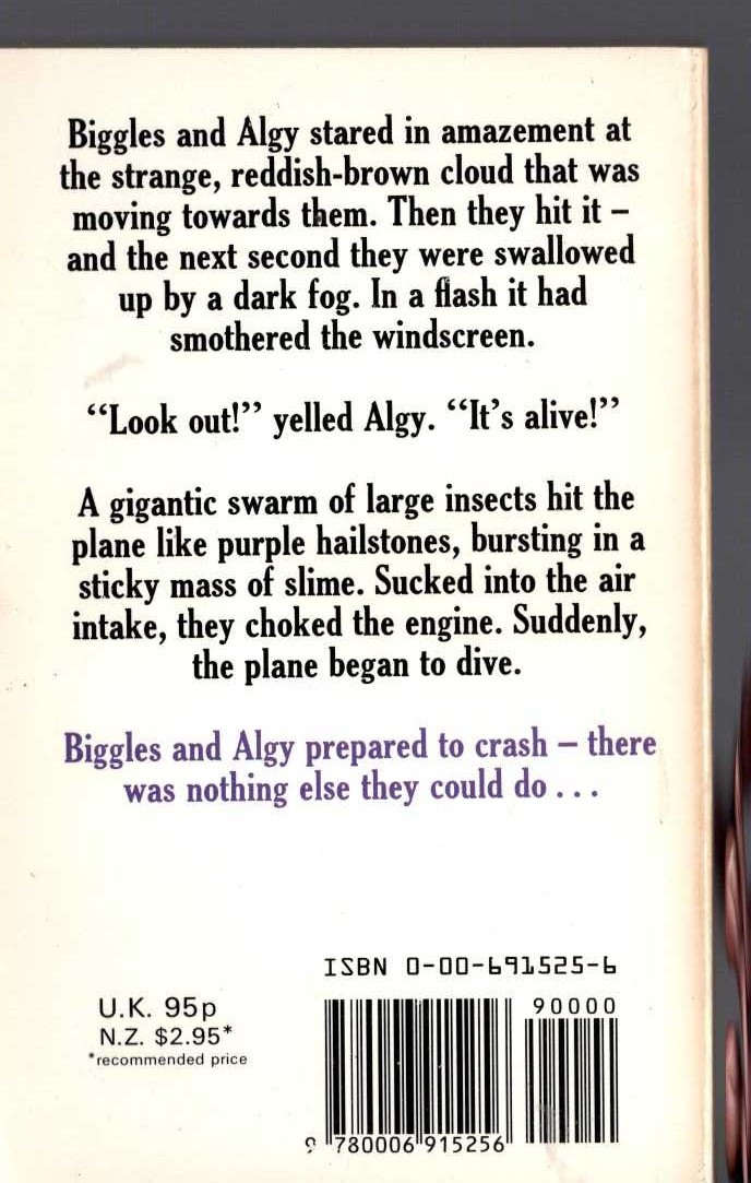 Captain W.E. Johns  BIGGLES CHARTER PILOT magnified rear book cover image
