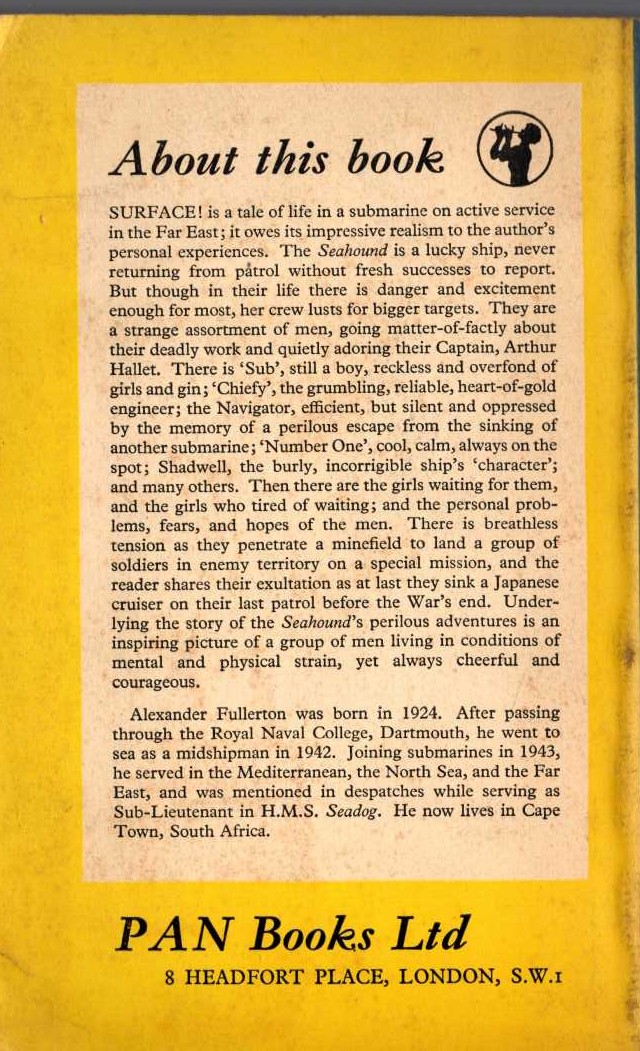 Alexander Fullerton  SURFACE! magnified rear book cover image