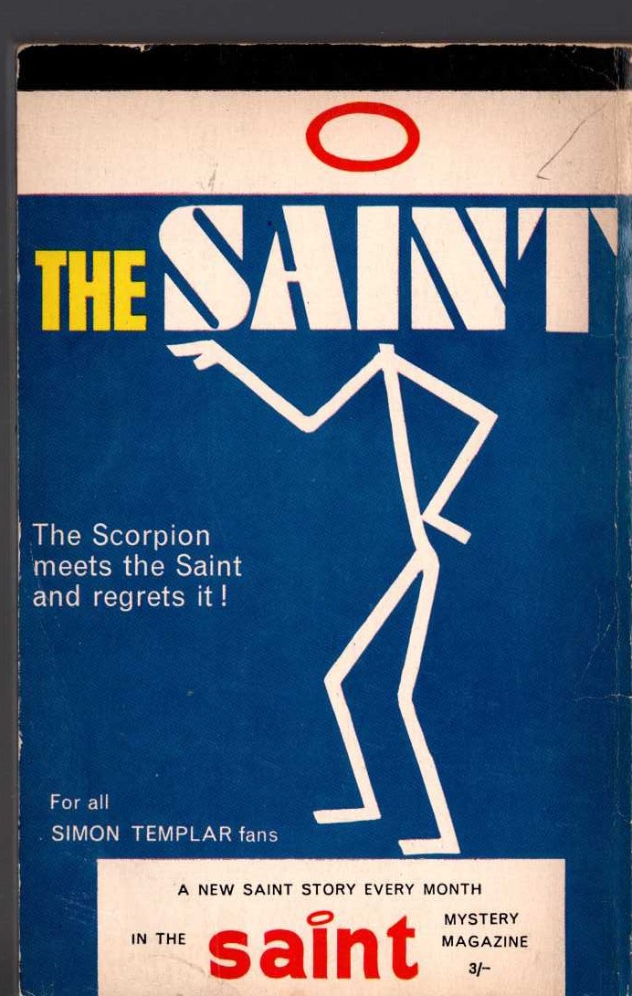 Leslie Charteris  THE SAINT v. SCOTLAND YARD magnified rear book cover image
