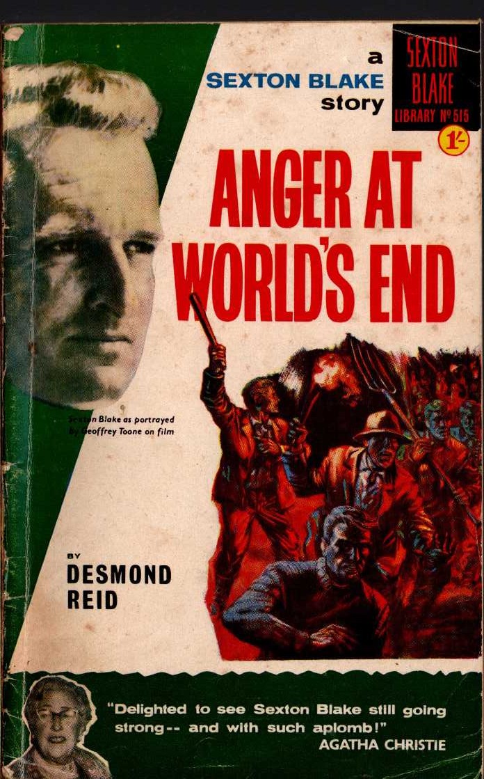 Desmond Reid  ANGER AT WORLD'S END (Sexton Blake) front book cover image