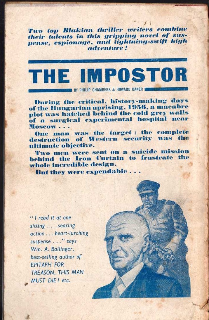 THE IMPOSTER (Sexton Blake) magnified rear book cover image