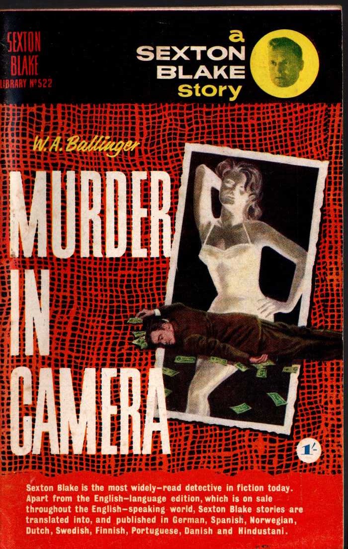 W.A. Ballinger  MURDER IN CAMERA (Sexton Blake) front book cover image