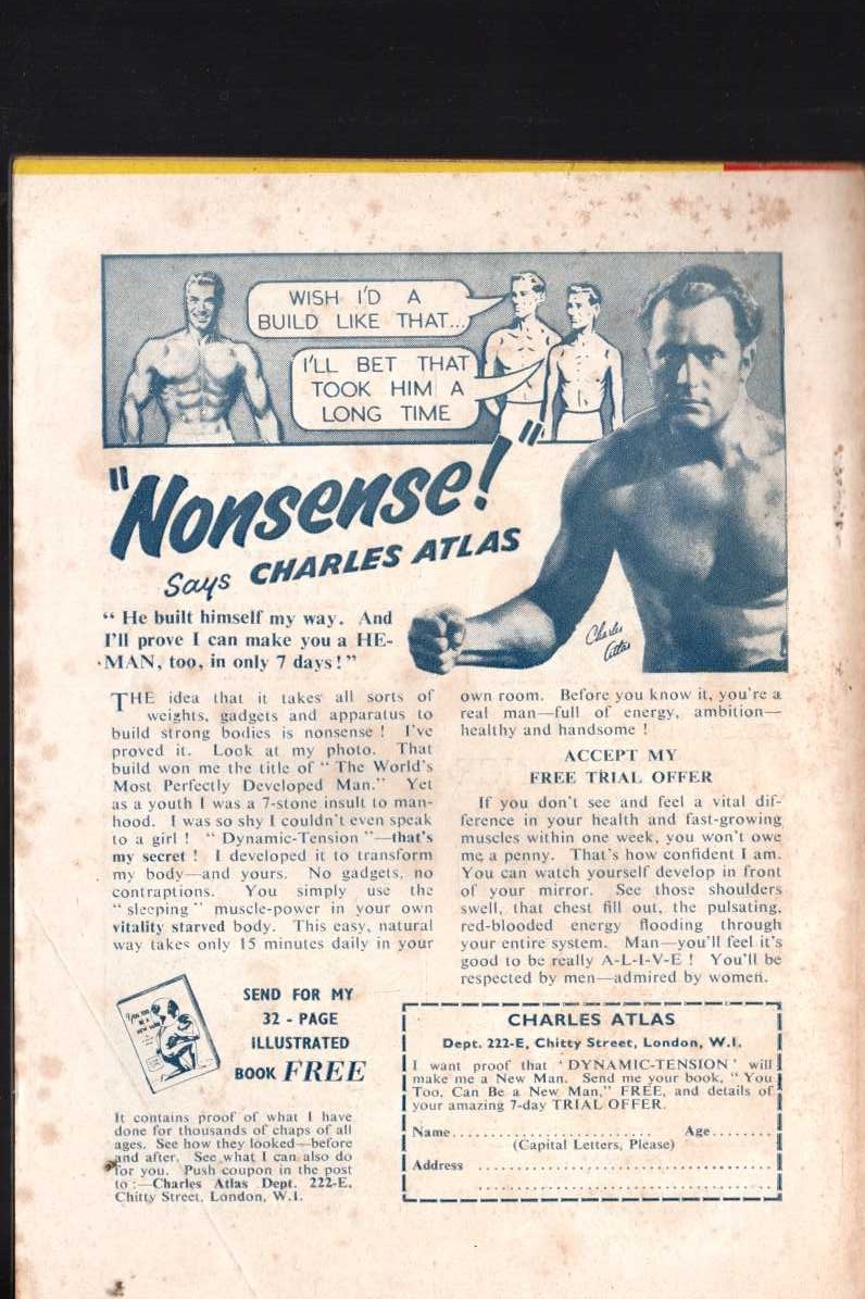 W.Howard Baker  THE ANGRY NIGHT (Sexton Blake) magnified rear book cover image