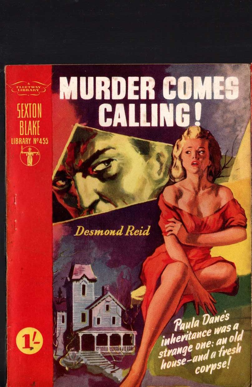 Desmond Reid  MURDER COMES CALLING! (Sexton Blake) front book cover image