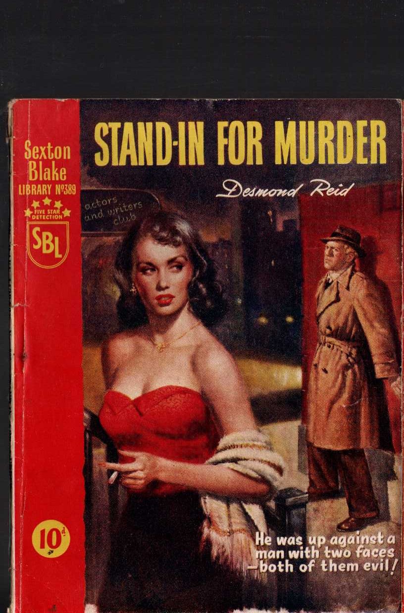 Desmond Reid  STAND-IN FOR MURDER (Sexton Blake) front book cover image