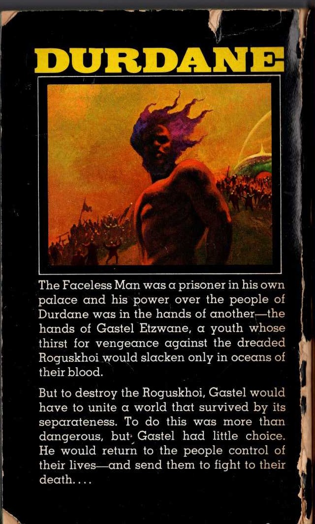 Jack Vance  THE BRAVE FREE MEN magnified rear book cover image