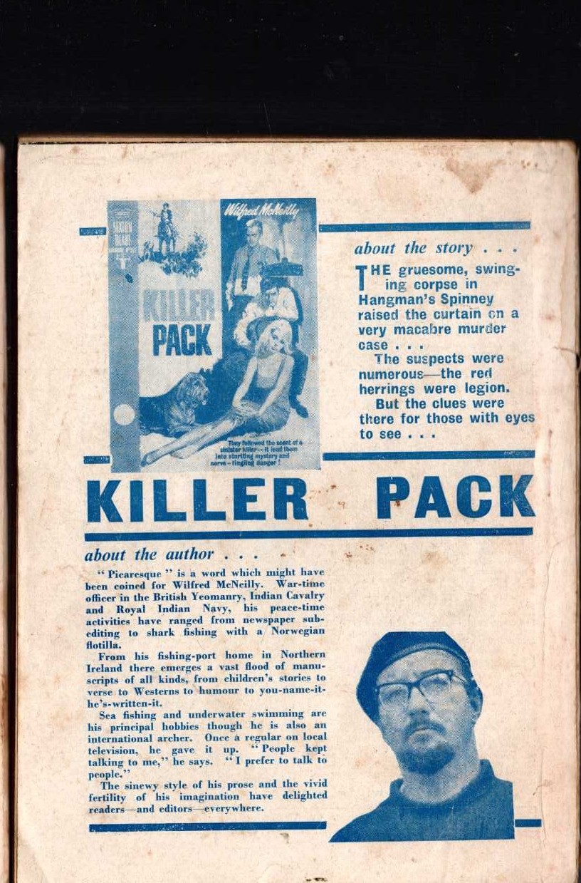 Wilfred McNeilly  KILLER PACK (Sexton Blake) magnified rear book cover image