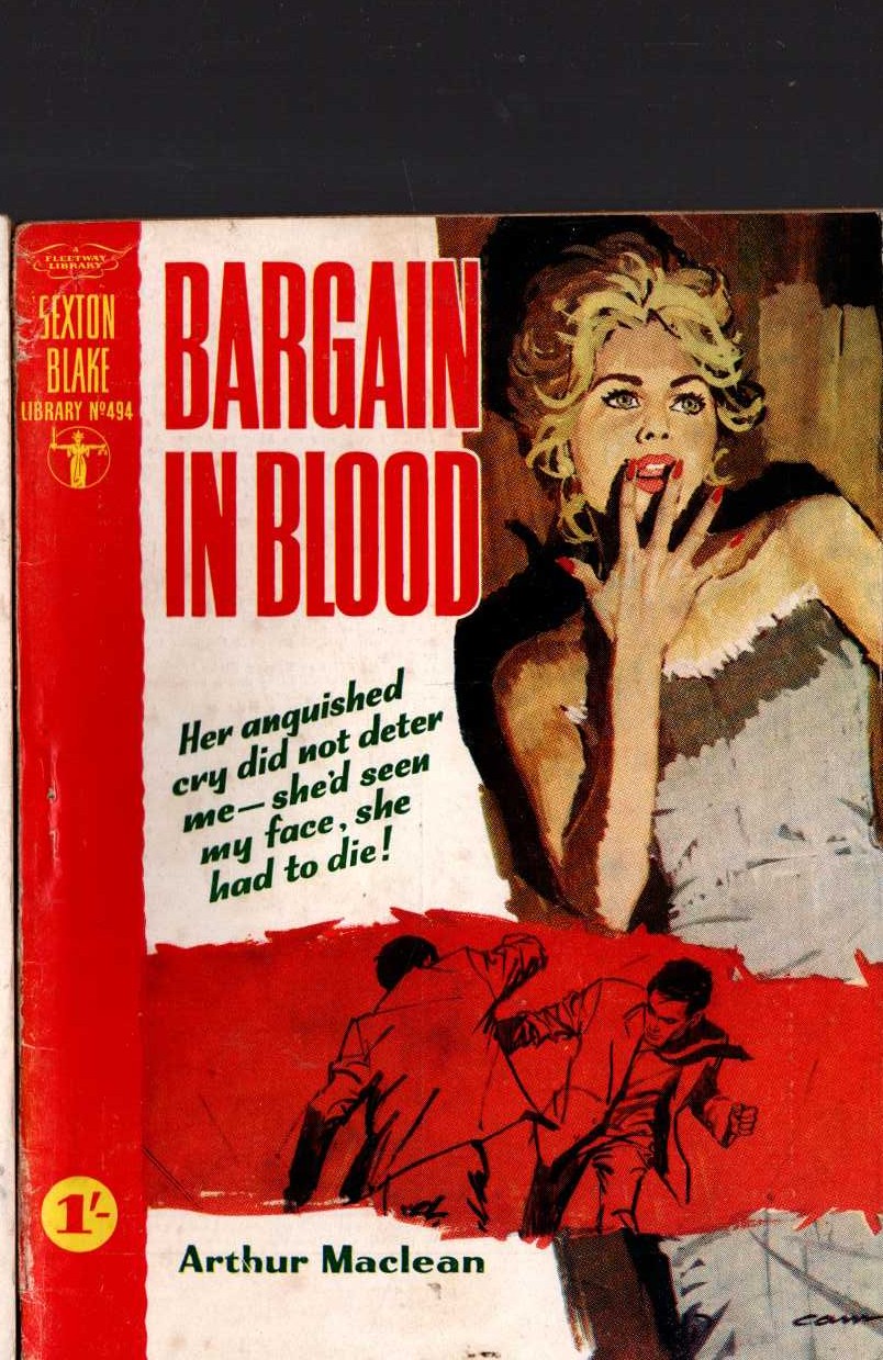 Arthur Maclean  BARGAIN IN BLOOD (Sexton Blake) front book cover image