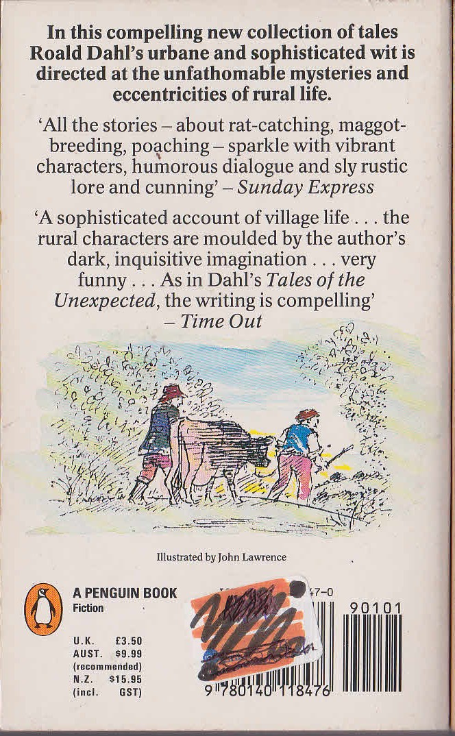Roald Dahl  AH, SWEET MYSTERY OF LIFE magnified rear book cover image