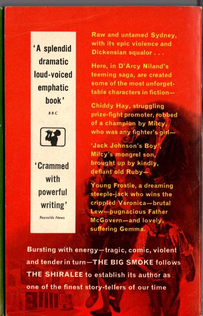 D'Arcy Niland  THE BIG SMOKE magnified rear book cover image