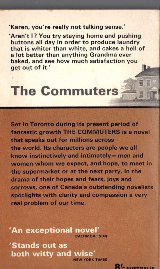 Phyllis Brett Young  THE COMMUTERS magnified rear book cover image
