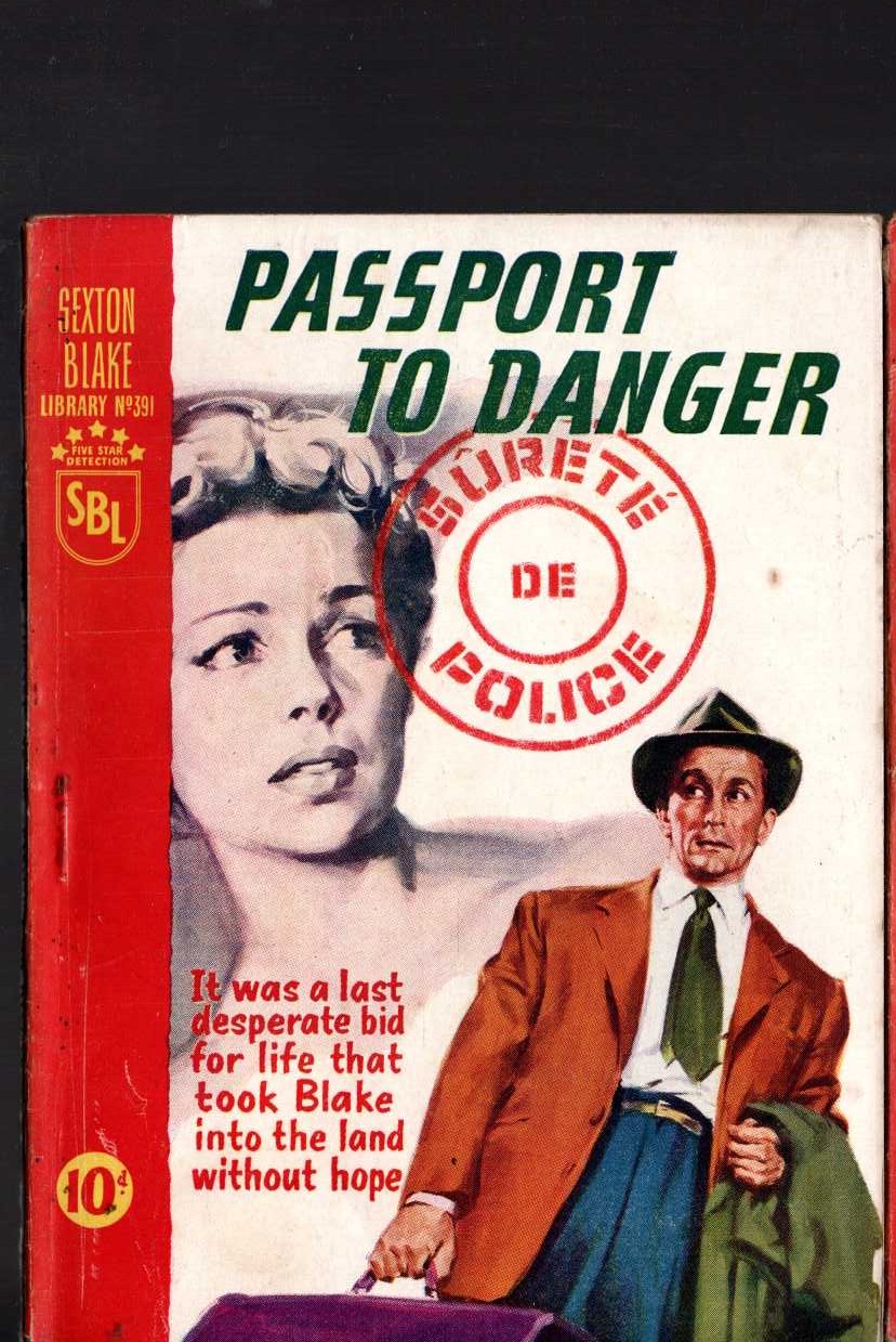 James Stagg  PASSPORT TO DANGER (Sexton Blake) front book cover image
