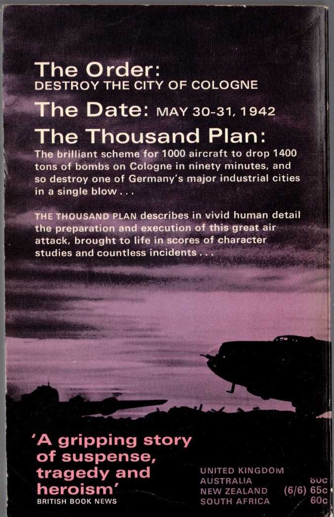 Ralph Barker  THE THOUSAND PLAN magnified rear book cover image