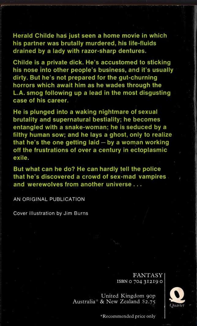 Philip Jose Farmer  THE IMAGE OF THE BEAST magnified rear book cover image