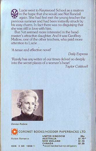 Denise Robins  ARROW IN THE HEART magnified rear book cover image